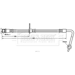 Brake Hose Pipe BORG & BECK BBH7716 OE Ref 90947-T2004