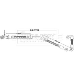 Brake Hose Pipe BORG & BECK BBH7729 OE Ref 90947-02G34