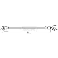 Brake Hose Pipe BORG & BECK BBH7731 OE Ref 90947-02F04