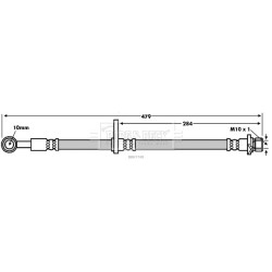Brake Hose Pipe BORG & BECK BBH7748 OE Ref 01465-SEA-E00
