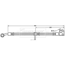 Brake Hose Pipe BORG & BECK BBH7753 OE Ref 01464 SMT E00