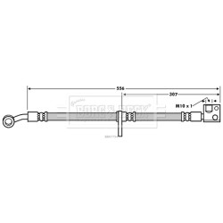 Brake Hose Pipe BORG & BECK BBH7754 OE Ref 01465-SMT-E00