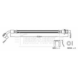 Brake Hose Pipe BORG & BECK BBH7756 OE Ref 01468-SAA-J50