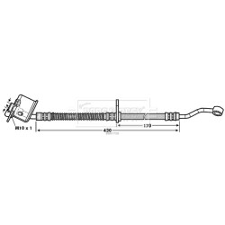 Brake Hose Pipe BORG & BECK BBH7758 OE Ref 58731-1E000