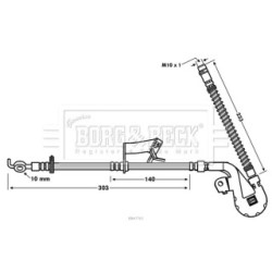 Brake Hose Pipe BORG & BECK BBH7763 OE Ref 4806.J3
