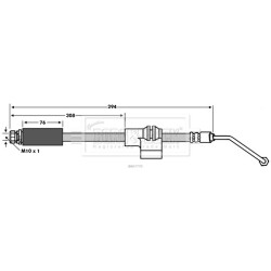 Brake Hose Pipe BORG & BECK BBH7770 OE Ref 4N112282BA