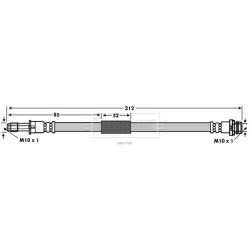 Brake Hose Pipe BORG & BECK BBH7784 OE Ref 1380836 BORG & BECK