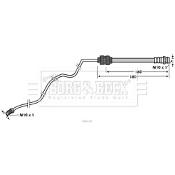 Brake Hose Pipe BORG & BECK BBH7785 OE Ref 1520322