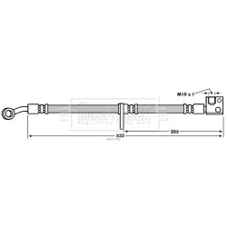 Brake Hose Pipe BORG & BECK BBH7788 OE Ref 01465-SMG-E00