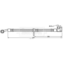 Brake Hose Pipe BORG & BECK BBH7789 OE Ref 01464-SMG-E00