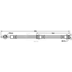 Brake Hose Pipe BORG & BECK BBH7794 OE Ref 5881226361 BORG & BECK
