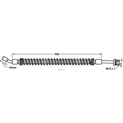 Brake Hose Pipe BORG & BECK BBH7797 OE Ref 58731-2B000