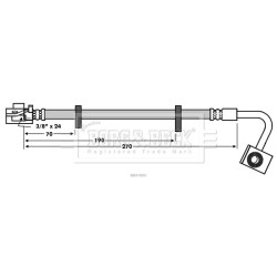 Brake Hose Pipe BORG & BECK BBH7800 OE Ref 52089259-AD BORG & BECK
