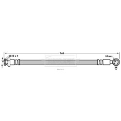 Brake Hose Pipe BORG & BECK BBH7810 OE Ref NA75-48-820 BORG & BECK