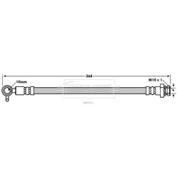 Brake Hose Pipe BORG & BECK BBH7811 OE Ref NA75-43-810