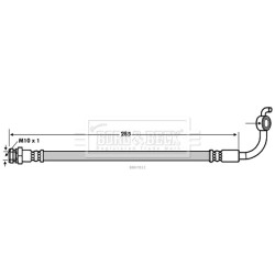 Brake Hose Pipe BORG & BECK BBH7812 OE Ref NA75-43-990A BORG & BECK