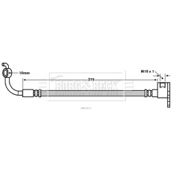 Brake Hose Pipe BORG & BECK BBH7813 OE Ref NA75-43-980A BORG & BECK