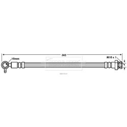 Brake Hose Pipe BORG & BECK BBH7814 OE Ref N067-43-820 BORG & BECK