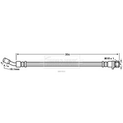 Brake Hose Pipe BORG & BECK BBH7820 OE Ref SHB000280 BORG & BECK