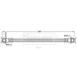 Brake Hose Pipe BORG & BECK BBH7829 OE Ref 4650B132 BORG & BECK