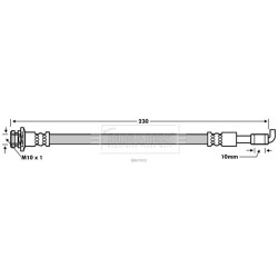 Brake Hose Pipe BORG & BECK BBH7832 OE Ref 46210-EM01E