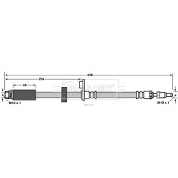 Brake Hose Pipe BORG & BECK BBH7836 OE Ref 4806.G1