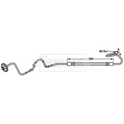 Brake Hose Pipe BORG & BECK BBH7838 OE Ref 4886.Z6