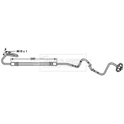 Brake Hose Pipe BORG & BECK BBH7839 OE Ref 4886.Z7