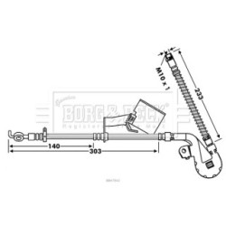 Brake Hose Pipe BORG & BECK BBH7842 OE Ref 4806.F9