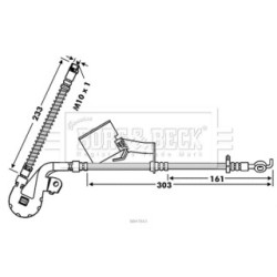Brake Hose Pipe BORG & BECK BBH7843 OE Ref 4806.G0