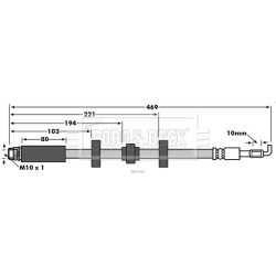 Brake Hose Pipe BORG & BECK BBH7850 OE Ref 4806.G3