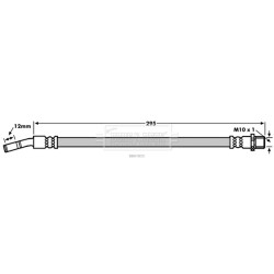 Brake Hose Pipe BORG & BECK BBH7855 OE Ref 12841242 BORG & BECK