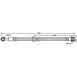 Brake Hose Pipe BORG & BECK BBH7866 OE Ref 51540-65J00