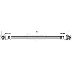 Brake Hose Pipe BORG & BECK BBH7868 OE Ref 51560-81A00
