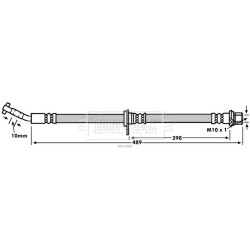 Brake Hose Pipe BORG & BECK BBH7880 OE Ref 90080-94164