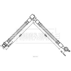 Brake Hose Pipe BORG & BECK BBH7897 OE Ref 90947-02C76