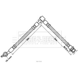 Brake Hose Pipe BORG & BECK BBH7898 OE Ref 90947-02C75