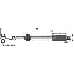Brake Hose Pipe BORG & BECK BBH7899 OE Ref 13286610