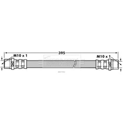 Brake Hose Pipe BORG & BECK BBH7906 OE Ref 2D0611775