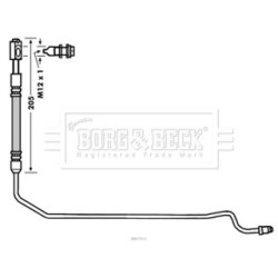 Brake Hose Pipe BORG & BECK BBH7911 OE Ref 8E0 611 764 K