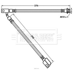Brake Hose Pipe BORG & BECK BBH7918 OE Ref 46211-EG00A