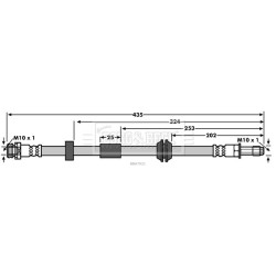 Brake Hose Pipe BORG & BECK BBH7921 OE Ref 1232439