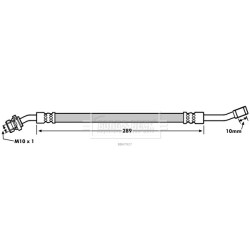 Brake Hose Pipe BORG & BECK BBH7927 OE Ref 58737-4H730 BORG & BECK