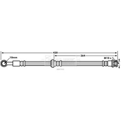 Brake Hose Pipe BORG & BECK BBH7930 OE Ref 51550-80J00