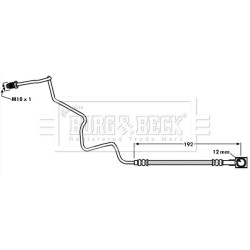 Brake Hose Pipe BORG & BECK BBH7935 OE Ref 6Q0 611 763 K