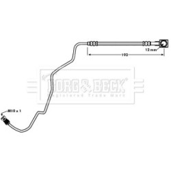 Brake Hose Pipe BORG & BECK BBH7936 OE Ref 6Q0 611 764 M