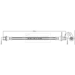 Brake Hose Pipe BORG & BECK BBH7937 OE Ref 90947-W2026