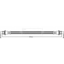 Brake Hose Pipe BORG & BECK BBH7938 OE Ref 90947W2025