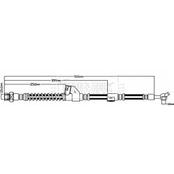 Brake Hose Pipe BORG & BECK BBH7939 OE Ref 58731-2G-000