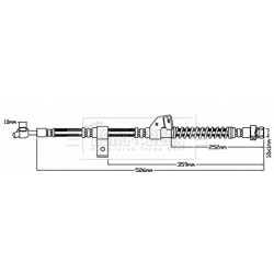 Brake Hose Pipe BORG & BECK BBH7940 OE Ref 58732-2G-000